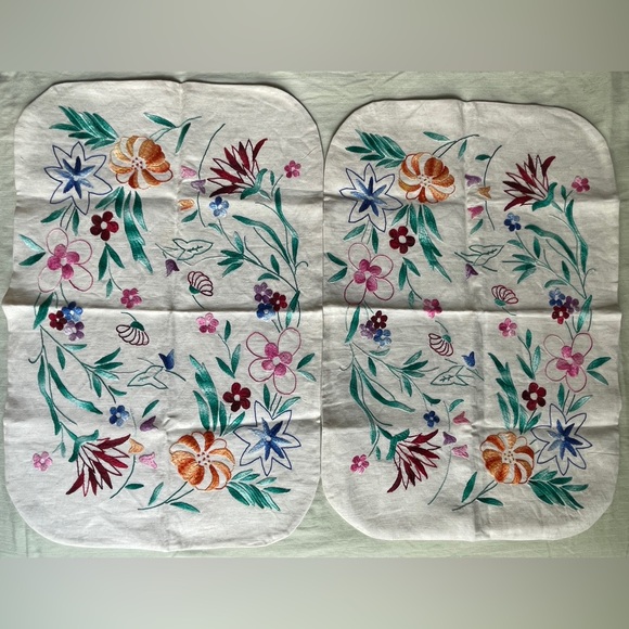 Handmade Other - Pair of petite vintage embroidered pillow cases